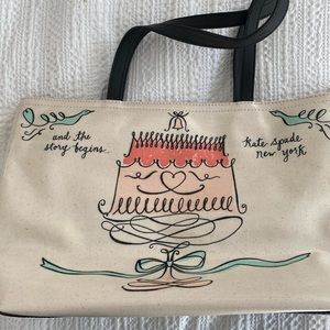 Kate Spade Wedding Bells Cake Francis Tote Purse Rare Bag Let The Story Begin